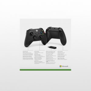 دسته ایکس باکس به همراه آدابتور بلوتوث Wireless Controller+Adapter for Windows-Carbon Black