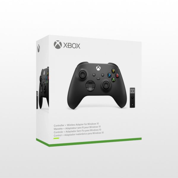 دسته ایکس باکس به همراه آدابتور بلوتوث Wireless Controller+Adapter for Windows-Carbon Black