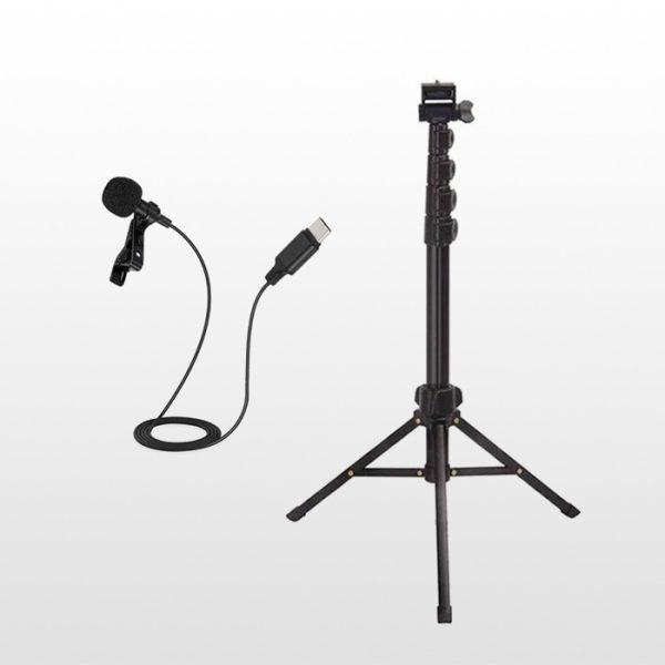 سه پایه موبایل جیماری MT-36 + میکروفن یقه ای جیماری MC-R2