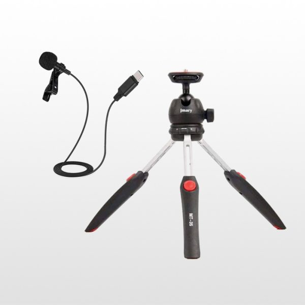 سه پایه موبایل جیماری MT-35 + میکروفن یقه ای جیماری MC-R2