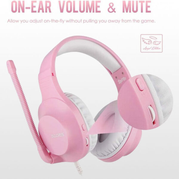 هدست گیمینگ SADES Spirits Gaming Headset - Pink
