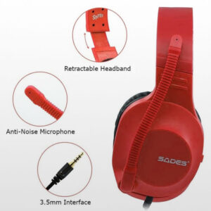 هدست گیمینگ SADES Spirits Gaming Headset - Red