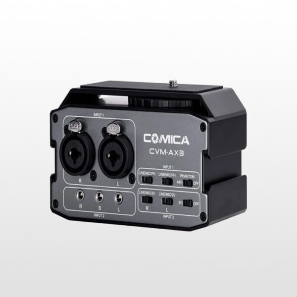 میکسر صدای دوکاناله برای دوربین های DSLR کامیکا Comica CVM-AX3
