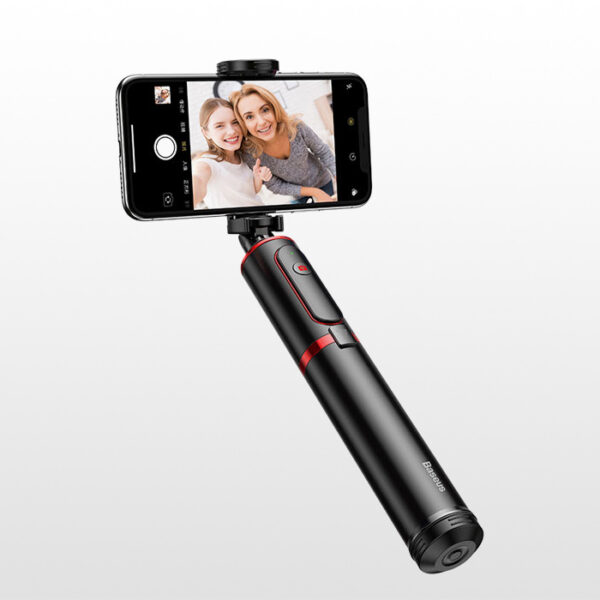 مونوپاد پایه دار بیسوس Baseus SUDYZP-D19 Fully Folding Selfie Stick Black+red