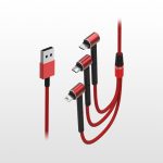 کابل تبدیل USB به MicroUSB/ USB-C /لایتینگ TC A100