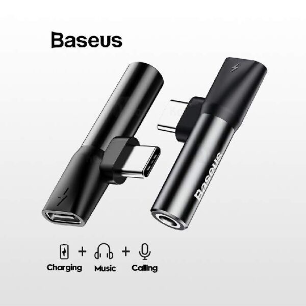 مبدل USB-C به AUX/USB-C باسئوس Baseusr CATL41-01 (اتصال همزمان شارژرو هندزفری)