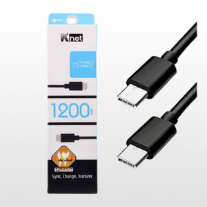 کابل شارژ USB-C به USB-C کی نت120 سانتی متر K-NET