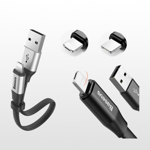 کابل تبدیل USB به MicroUSB/لایتنینگ باسئوس Baseus CALMBJ-01