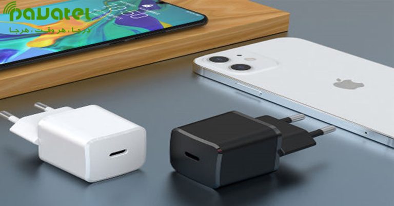شارژر اپل با دو پورت USB-C و توان 35 وات